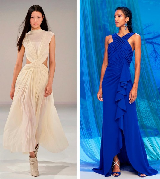 Трендовые платья и другая одежда с драпировкой: модная тенденция Трендовые платья и другая одежда с драпировкой: модная тенденция