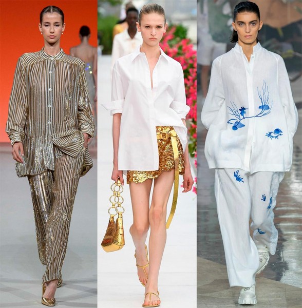 Модные женские рубашки и платья-рубашки 2024