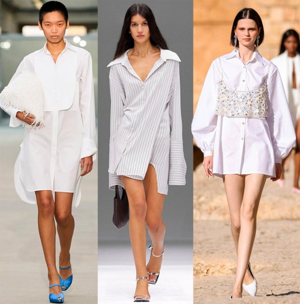 Модные женские рубашки и платья-рубашки 2024