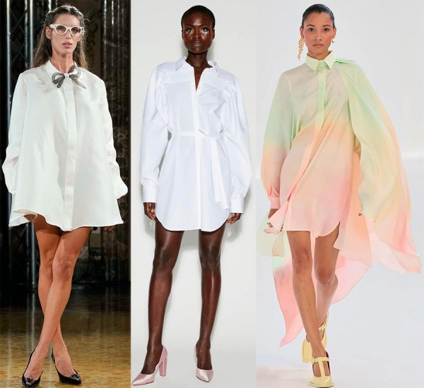 Модные женские рубашки и платья-рубашки 2024