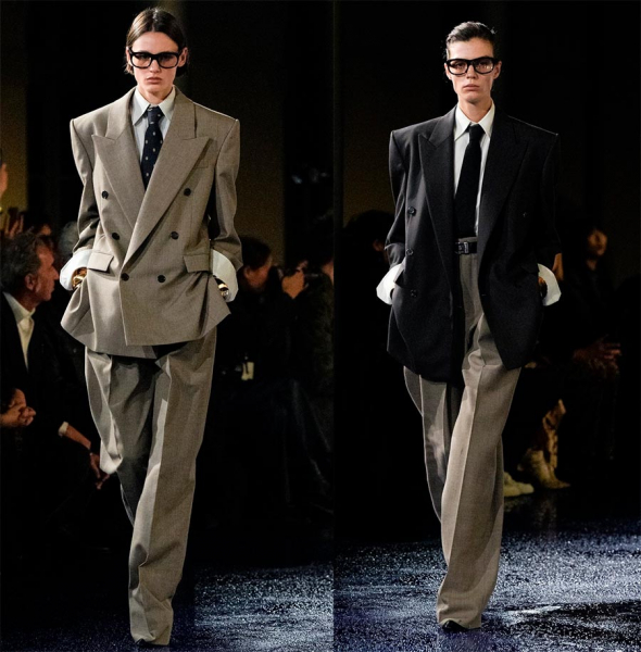 Тренд на образы с массивными плечами 2025