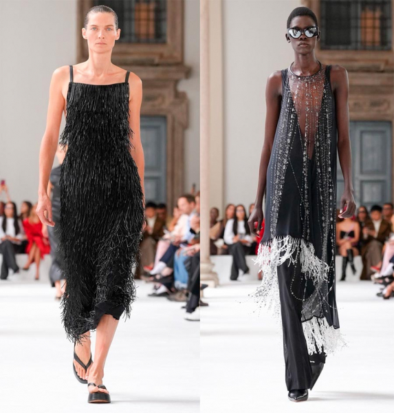 Бахрома 2025: трендовые вещи от платьев до кардиганов