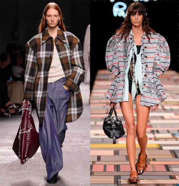 Тренд на образы с массивными плечами 2025