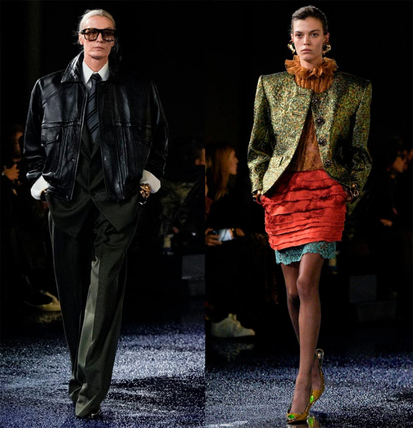 Тренд на образы с массивными плечами 2025