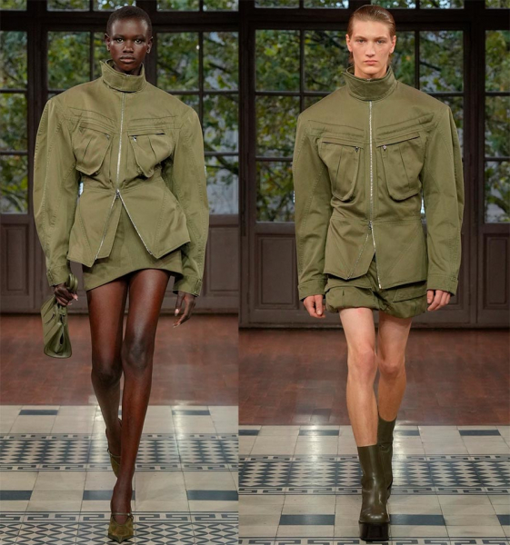 Тренд на образы с массивными плечами 2025