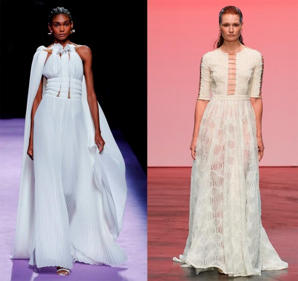 Модные белые платья: элегантные и нарядные модели