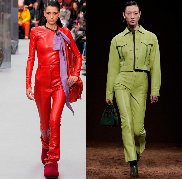 Кожаные платья, юбки, шорты и верхняя одежда 2025-2026