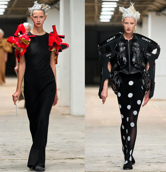 Акцент на плечи 2026: необычные и сюрреалистичные детали в тренде